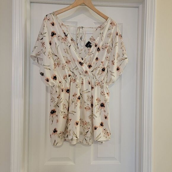 Torrid floral suplice baby doll top size 1 - Picture 2 of 6